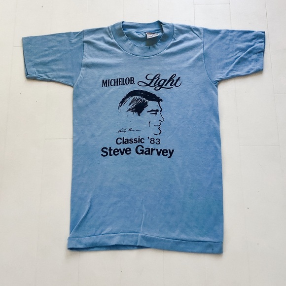 Vintage 1983 Steve Garvey Michelob Light Single Stitch Tee - Picture 1 of 3